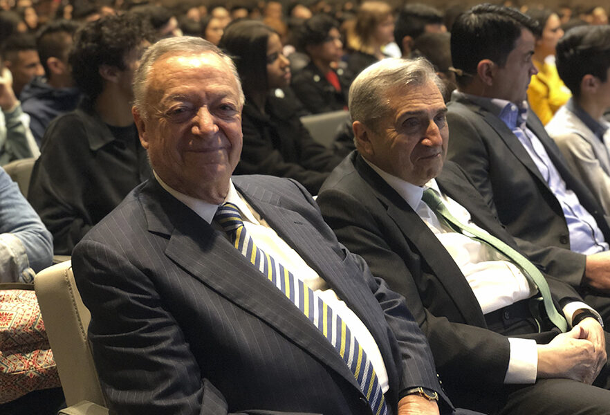 rectordelauniversidadsergioarboledarodrigonogueracalderonjuntoalvicerectoracademicogermanquinteroenlajornadadeinduccion201902