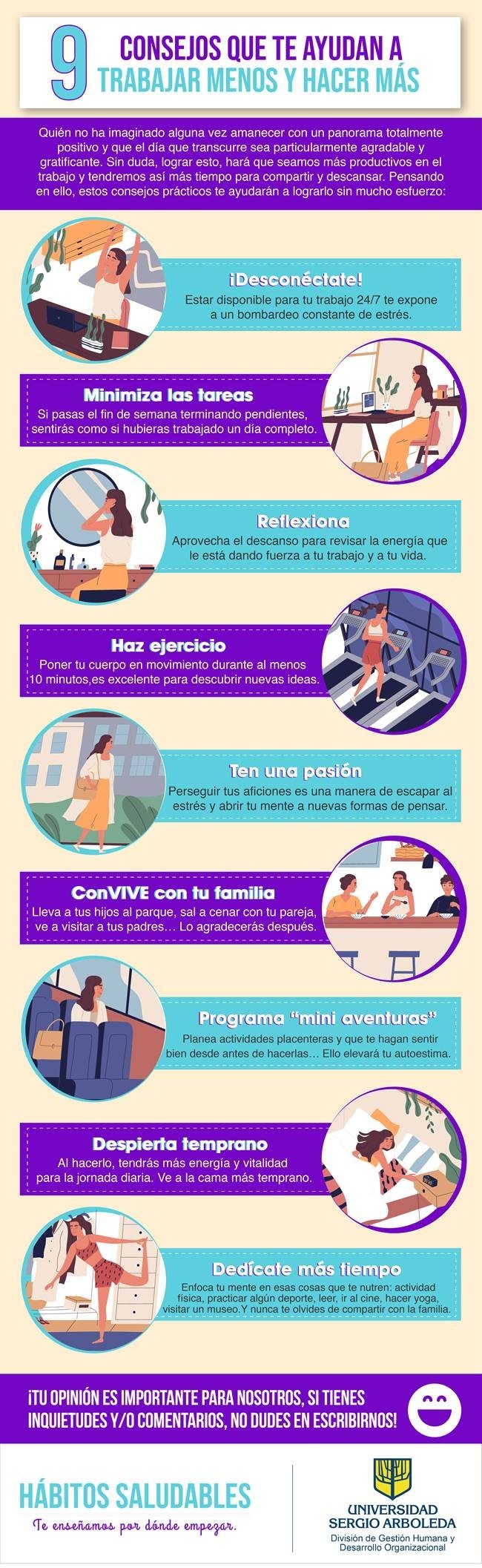habitos saludables universidad sergio arboleda consejos para trabajar menos y hacer mas