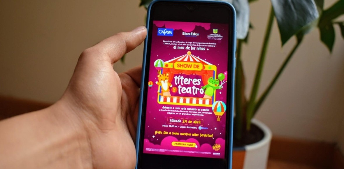 Show de titeres día de los niños colaboradores Universidad Sergio Arboleda