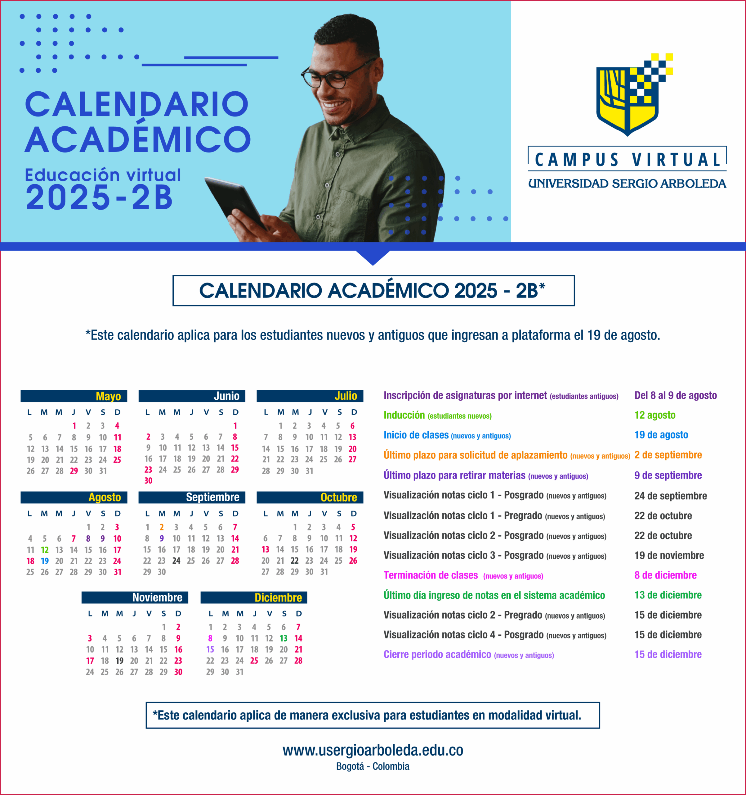 Calendario académico sergio arboleda 5