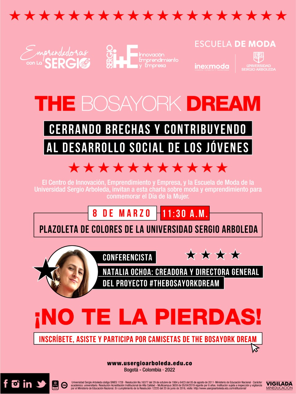 Conversatorio: The bosayork dream, escuela de moda Universidad Sergio Arboleda